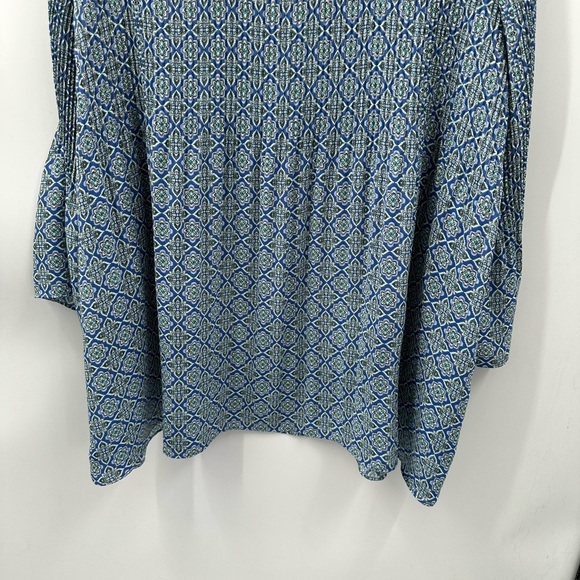 J. Jill Blue Patterned Blouse - Picture 14 of 15